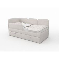 Детская угловая кровать Соната с 2мя ящиками