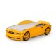 Кровать-машина "Мустанг" 3D (объемная пластиковая) желтая